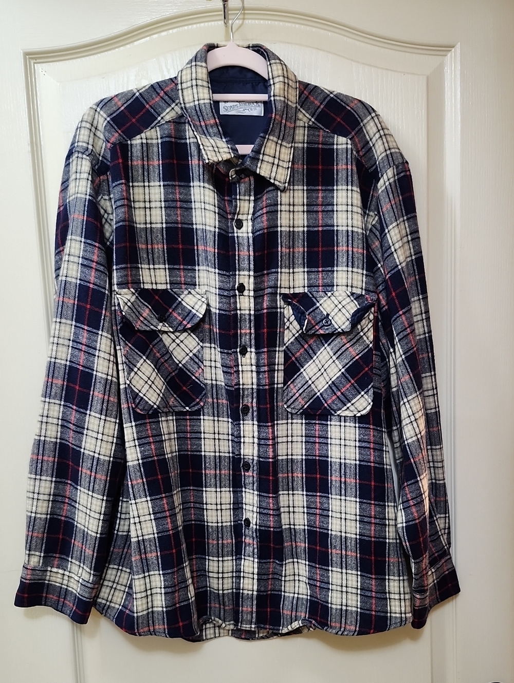 Vintage Sears Roebuck Fieldmaster Plaid Flannel Shirt
